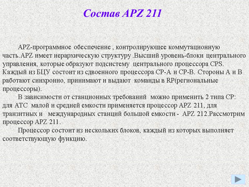 Состав APZ 211           